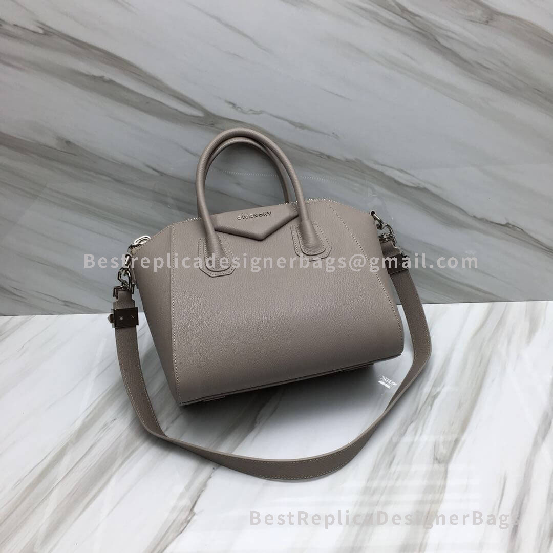 Givenchy Small Antigona Bag Gray In Grained Goatskin SHW 2-29909S